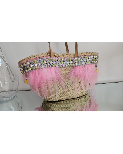 Bolso Pequeño Plumas Rosa