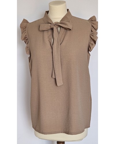 Blusa Nodo Camel