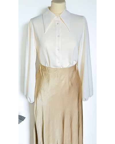 Falda Raso Beige